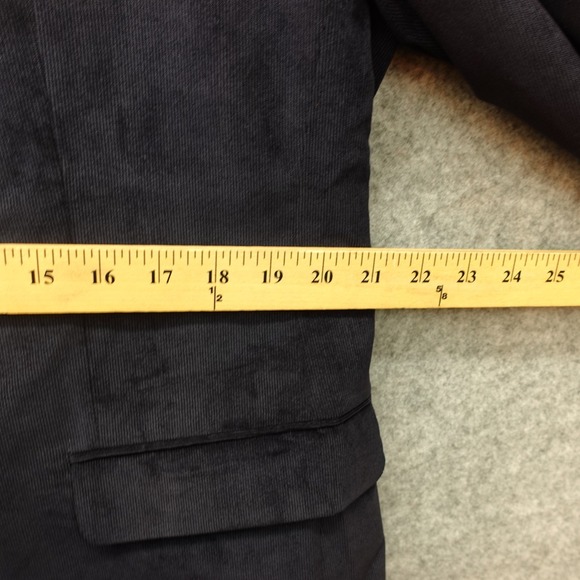 Corduroy Sport Coat Mens 42R M Navy Blue Stretch Performance Jacket CALVIN KLEIN - Picture 7 of 16